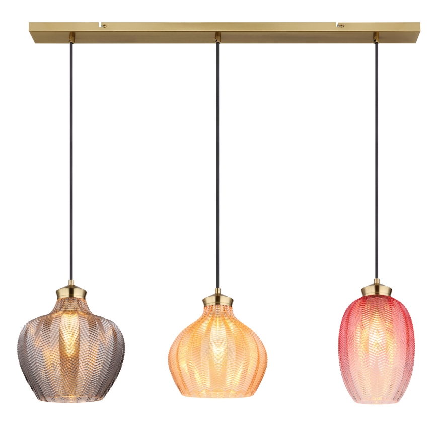 Globo - Lampadario su cavo 3xE27/60W/230V