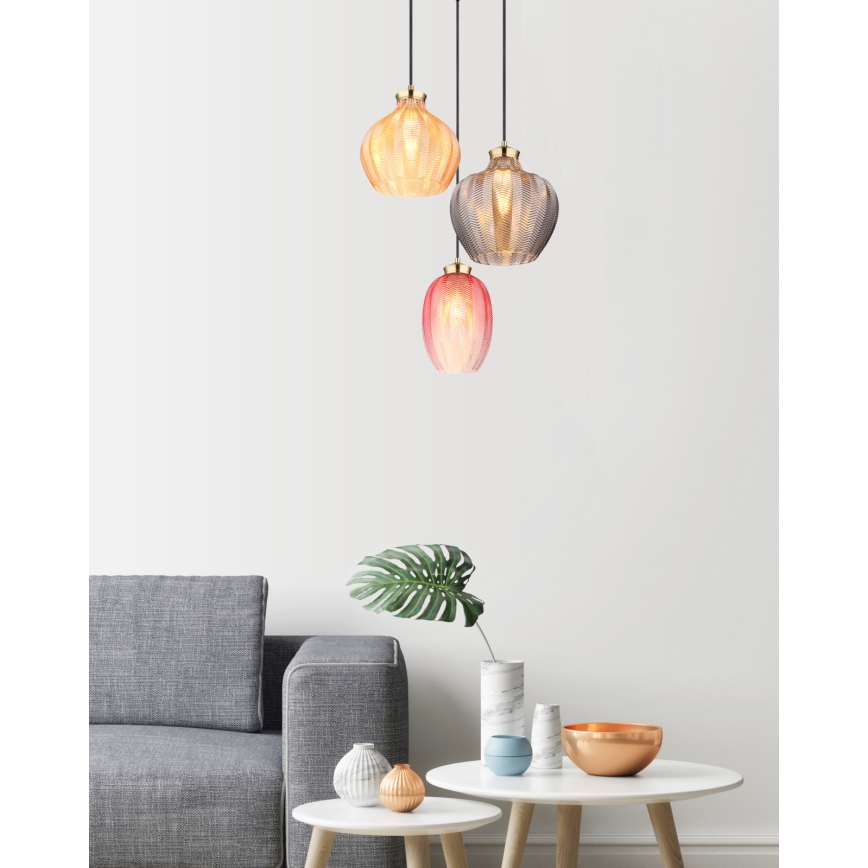Globo - Lampadario sospeso su cavo 3xE27/60W/230V Ø 45 cm