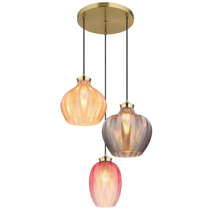 Globo - Lampadario sospeso su cavo 3xE27/60W/230V Ø 45 cm