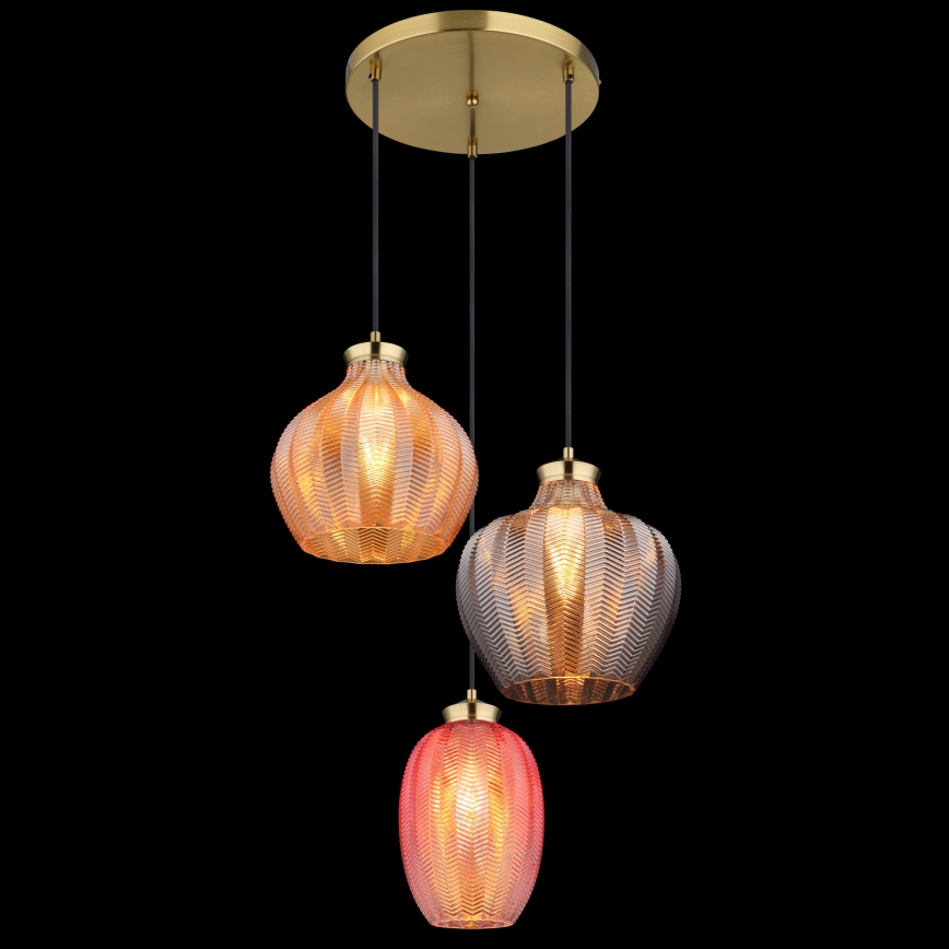 Globo - Lampadario sospeso su cavo 3xE27/60W/230V Ø 45 cm