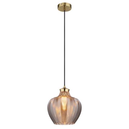 Globo - Lampadario a cavo 1xE27/60W/230V Ø 22 cm colore fumo