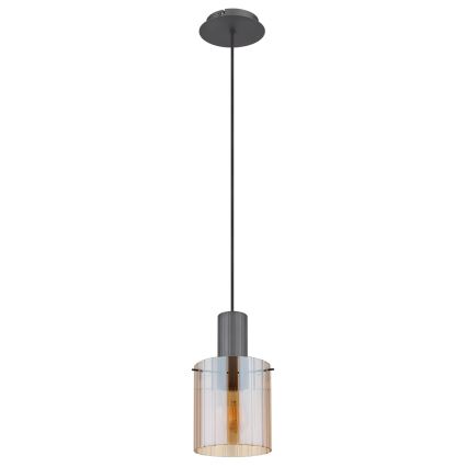 Globo - Lampadario a sospensione con filo 1xE27/40W/230V diametro 18 cm marrone
