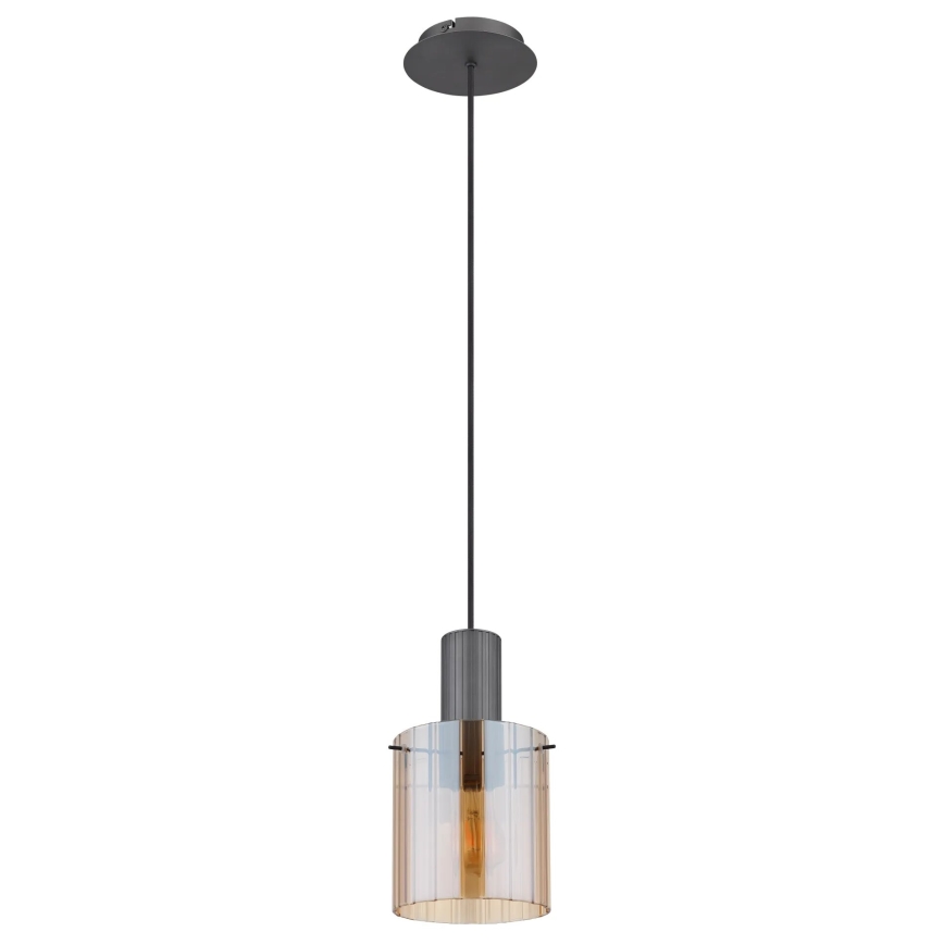 Globo - Lampadario a sospensione con filo 1xE27/40W/230V diametro 18 cm marrone