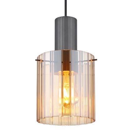 Globo - Lampadario a sospensione con filo 1xE27/40W/230V diametro 18 cm marrone