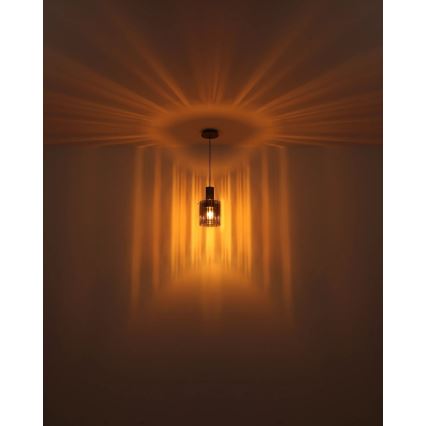 Globo - Lampadario a sospensione con filo 1xE27/40W/230V diametro 18 cm grigio