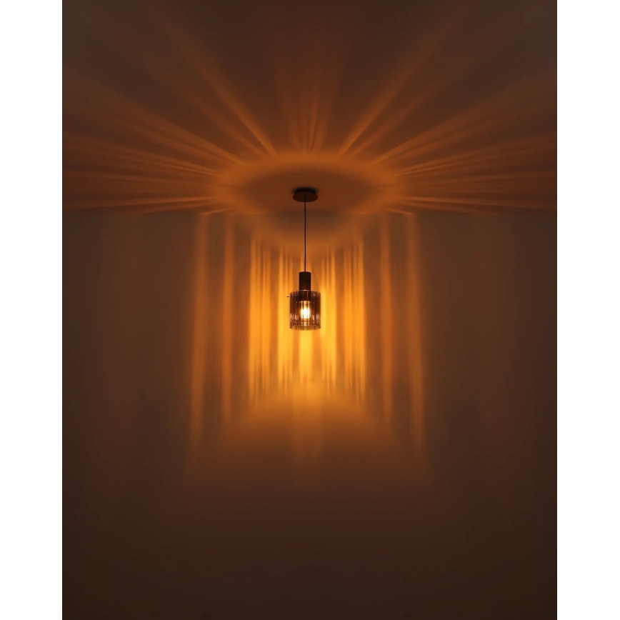 Globo - Lampadario a sospensione con filo 1xE27/40W/230V diametro 18 cm grigio