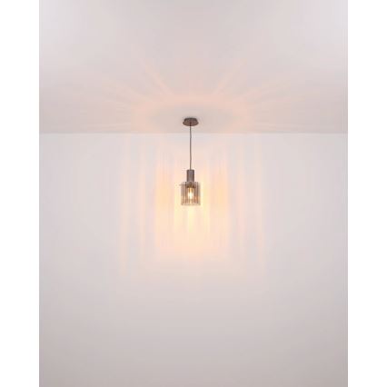 Globo - Lampadario a sospensione con filo 1xE27/40W/230V diametro 18 cm grigio