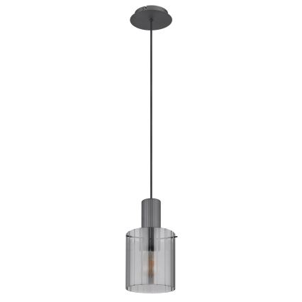 Globo - Lampadario a sospensione con filo 1xE27/40W/230V diametro 18 cm grigio