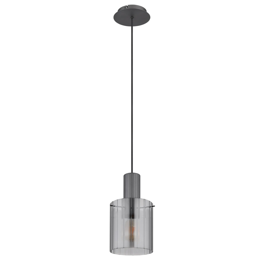 Globo - Lampadario a sospensione con filo 1xE27/40W/230V diametro 18 cm grigio