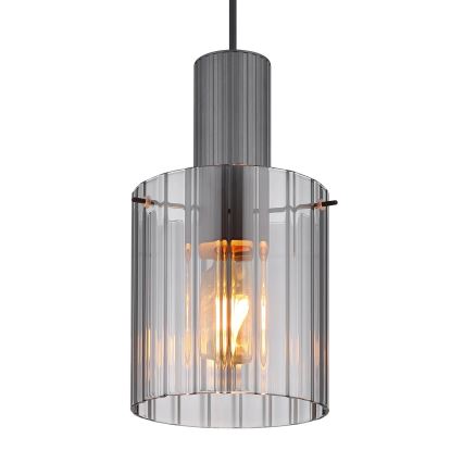 Globo - Lampadario a sospensione con filo 1xE27/40W/230V diametro 18 cm grigio