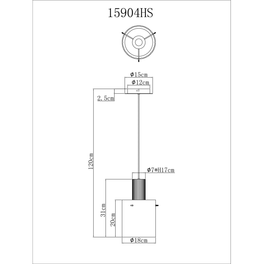 Globo - Lampadario a sospensione con filo 1xE27/40W/230V diametro 18 cm grigio