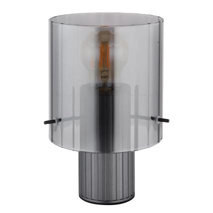 Globo - Lampada da tavolo 1xE27/40W/230V diametro 14 cm grigio