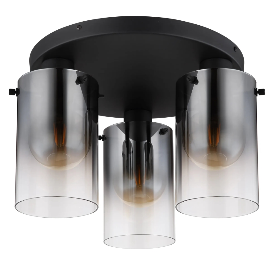 Globo - Lampadario a plafone 3xE27/40W/230V diametro 40,5 cm nero