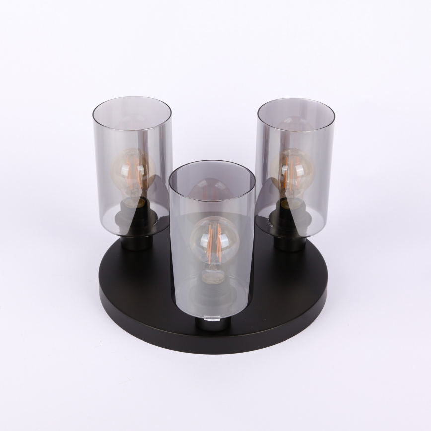 Globo - Lampadario a plafone 3xE27/40W/230V diametro 40,5 cm nero