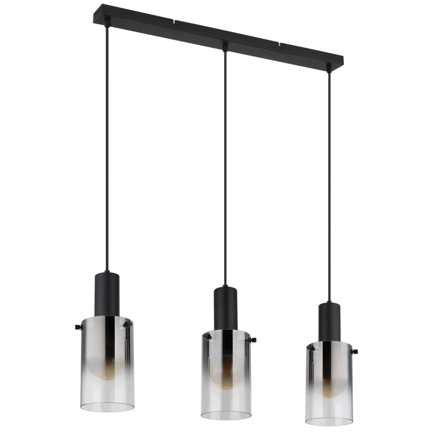 Globo - Lampadario a sospensione con filo 3xE27/40W/230V nero