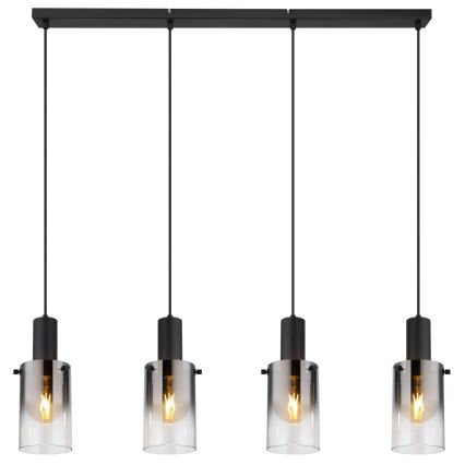 Globo - Lampadario a sospensione con filo 4xE27/40W/230V nero