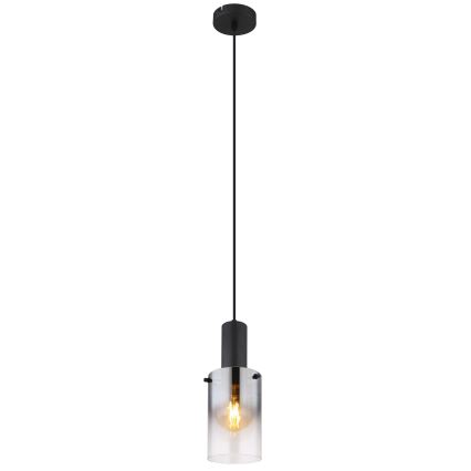 Globo - Lampadario a sospensione con filo 1xE27/40W/230V diametro 12,5 cm nero