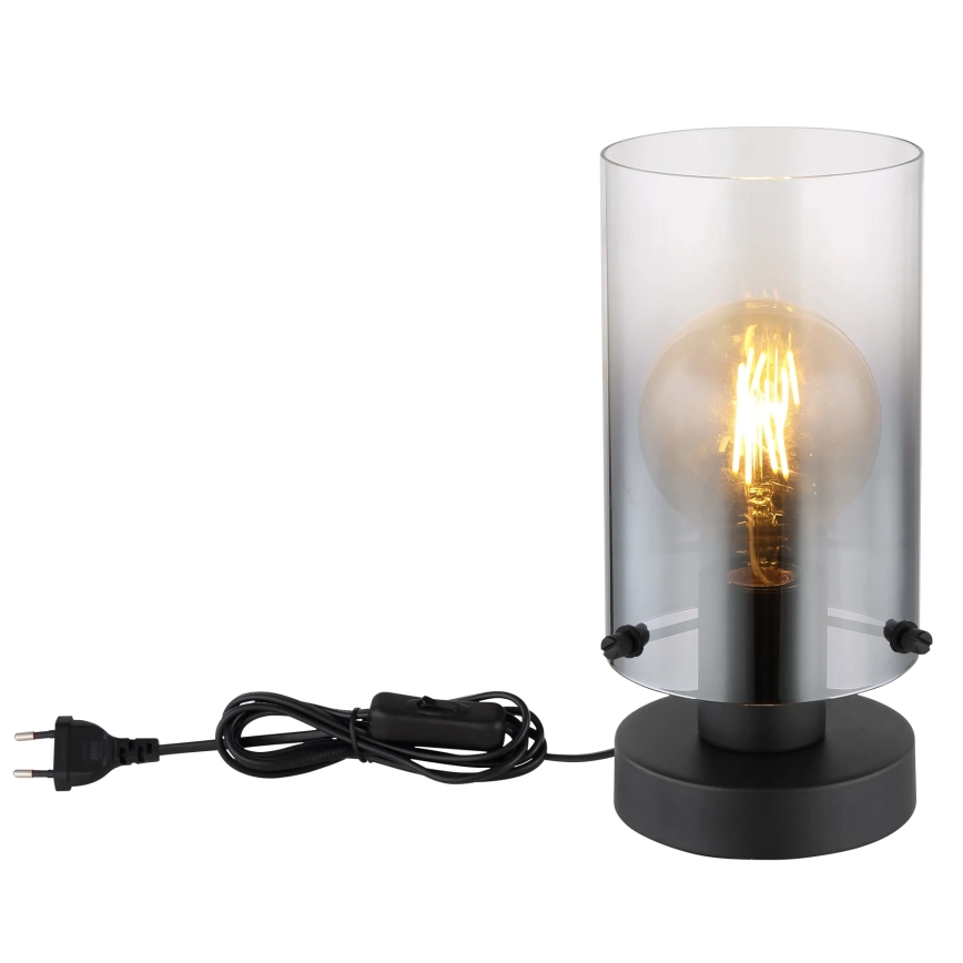Globo - Lampada da tavolo 1xE27/40W/230V diametro 12,5 cm nero