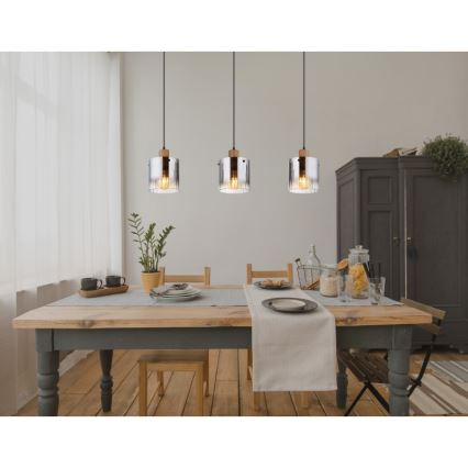 Globo - Lampadario a sospensione con cavo 3xE27/60W/230V