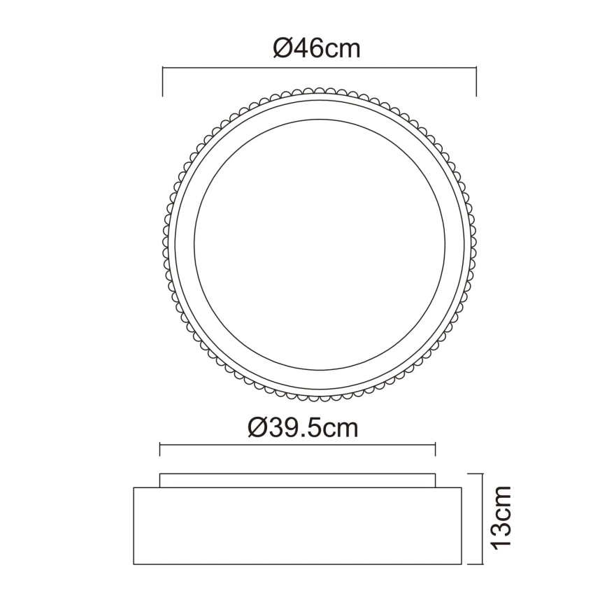 Globo - Plafoniera LED/45W/230V 2700/4000/6000K Ø 46 cm nero