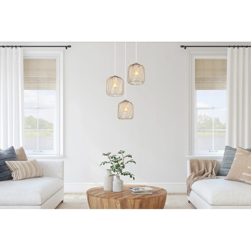 Globo - Lampadario a sospensione su cavo 3xE27/40W/230V