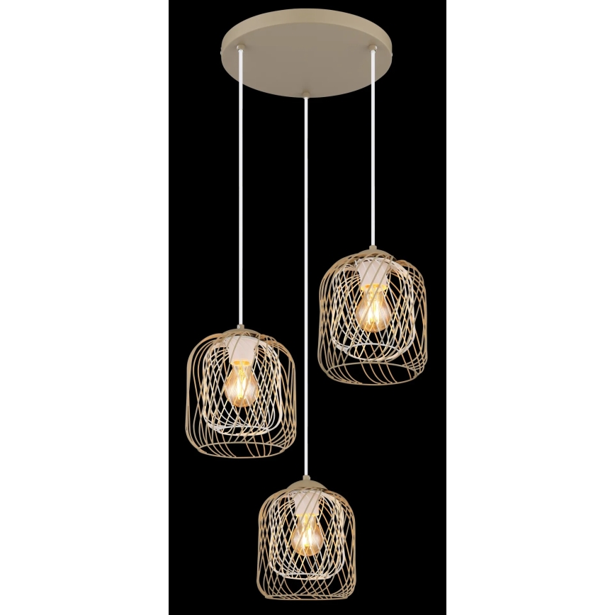 Globo - Lampadario a sospensione su cavo 3xE27/40W/230V