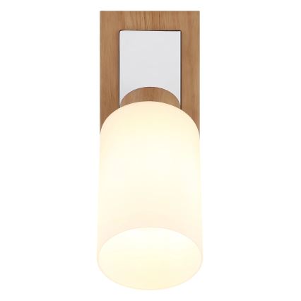Globo - Faretto da parete 1xE27/60W/230V rovere/bianco