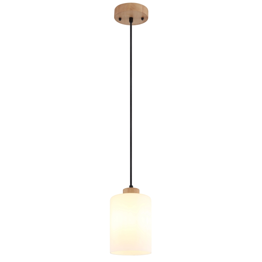 Globo - Lampadario a cavo 1xE27/60W/230V rovere/bianco