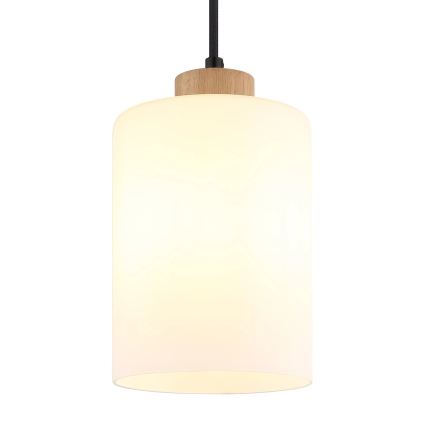 Globo - Lampadario a cavo 1xE27/60W/230V rovere/bianco
