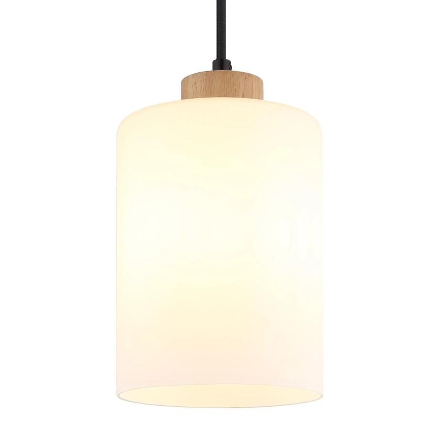 Globo - Lampadario a cavo 1xE27/60W/230V rovere/bianco