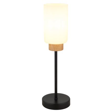 Globo - Lampada da tavolo 1xE27/60W/230V nera/bianca