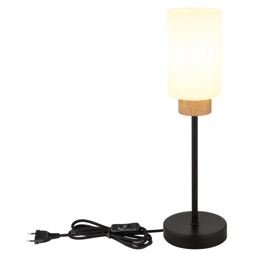 Globo - Lampada da tavolo 1xE27/60W/230V nera/bianca