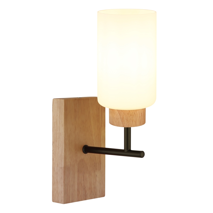 Globo - Lampada da parete 1xE27/60W/230V rovere/bianco