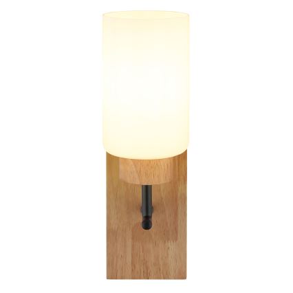 Globo - Lampada da parete 1xE27/60W/230V rovere/bianco