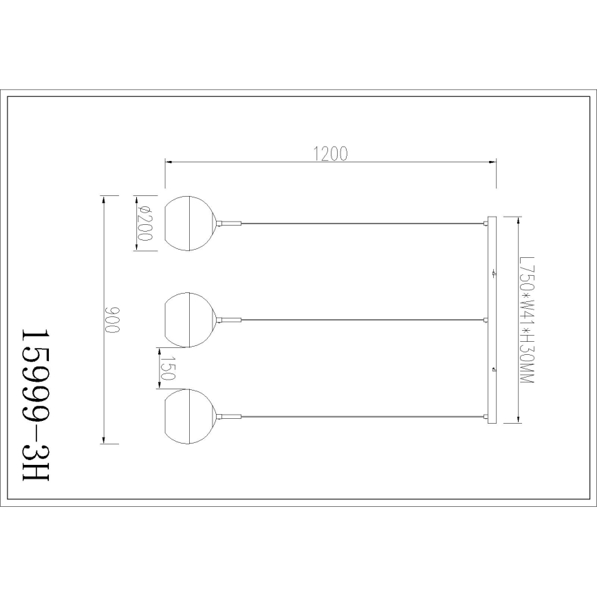 Globo - Lampadario sospeso su cavo 3xE27/60W/230V