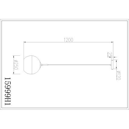 Globo - Lampadario a sospensione con cavo 1xE27/60W/230V Ø 25 cm