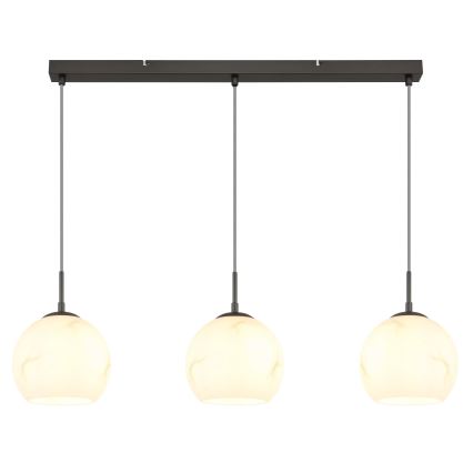 Globo - Lampadario a sospensione su cavo 3xE27/60W/230V