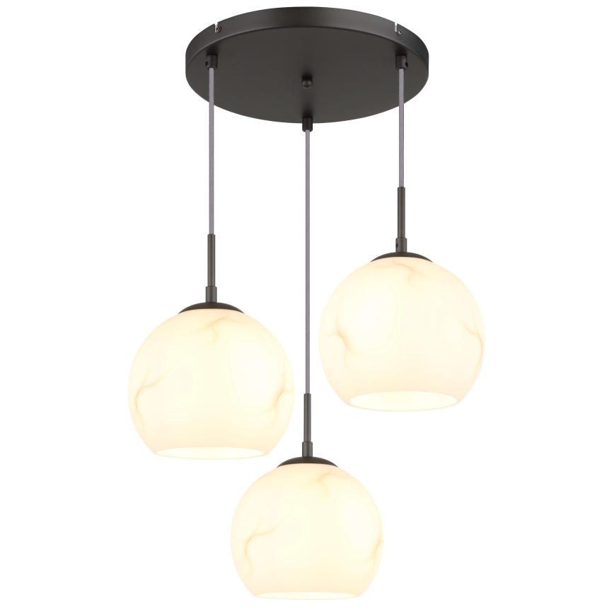 Globo - Lampadario a sospensione con cavo 3xE27/60W/230V diam. 42,5 cm