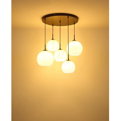 Globo - Lampadario a sospensione con cavo 5xE27/60W/230V Ø 75 cm