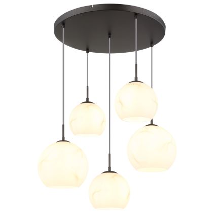 Globo - Lampadario a sospensione con cavo 5xE27/60W/230V Ø 75 cm