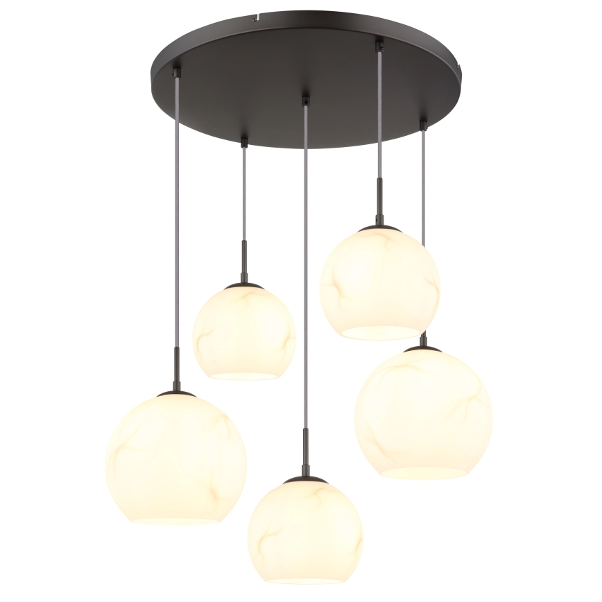 Globo - Lampadario a sospensione con cavo 5xE27/60W/230V Ø 75 cm
