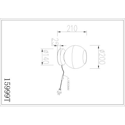 Globo - Lampada da tavolo 1xE27/60W/230V