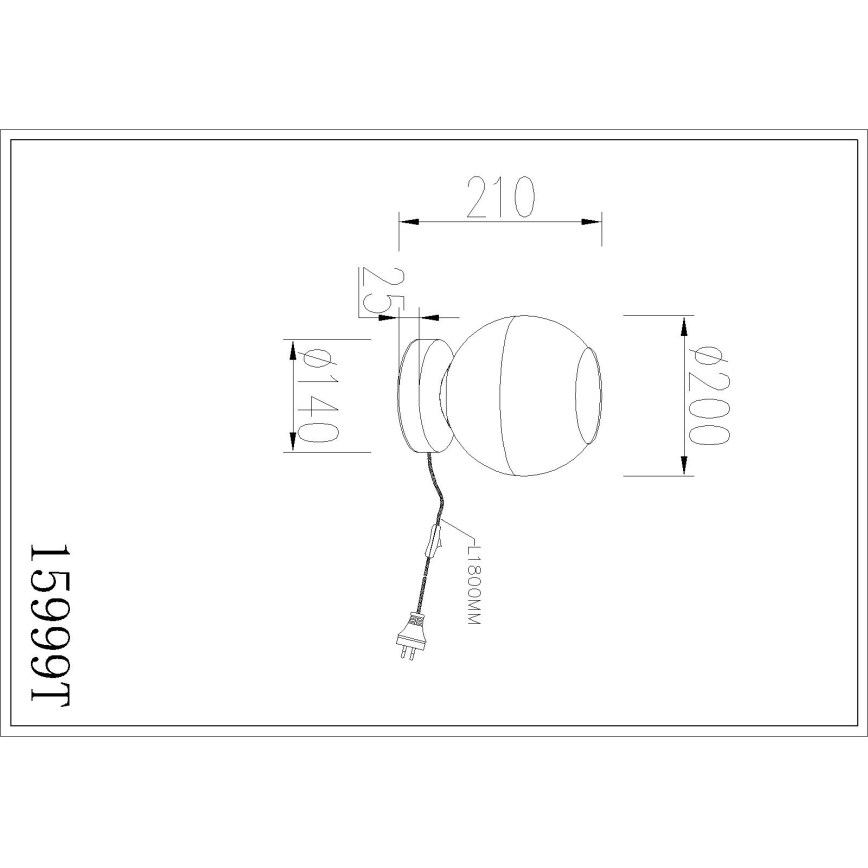 Globo - Lampada da tavolo 1xE27/60W/230V