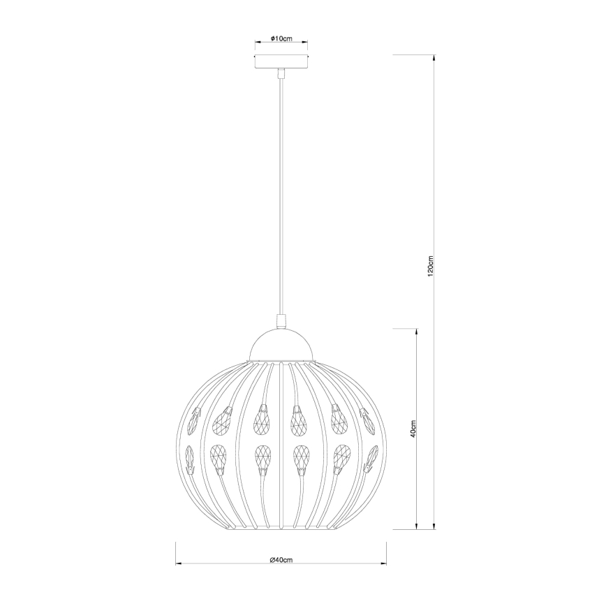 Globo - Lampadario a sospensione su cavo 1xE27/60W/230V Ø 40 cm