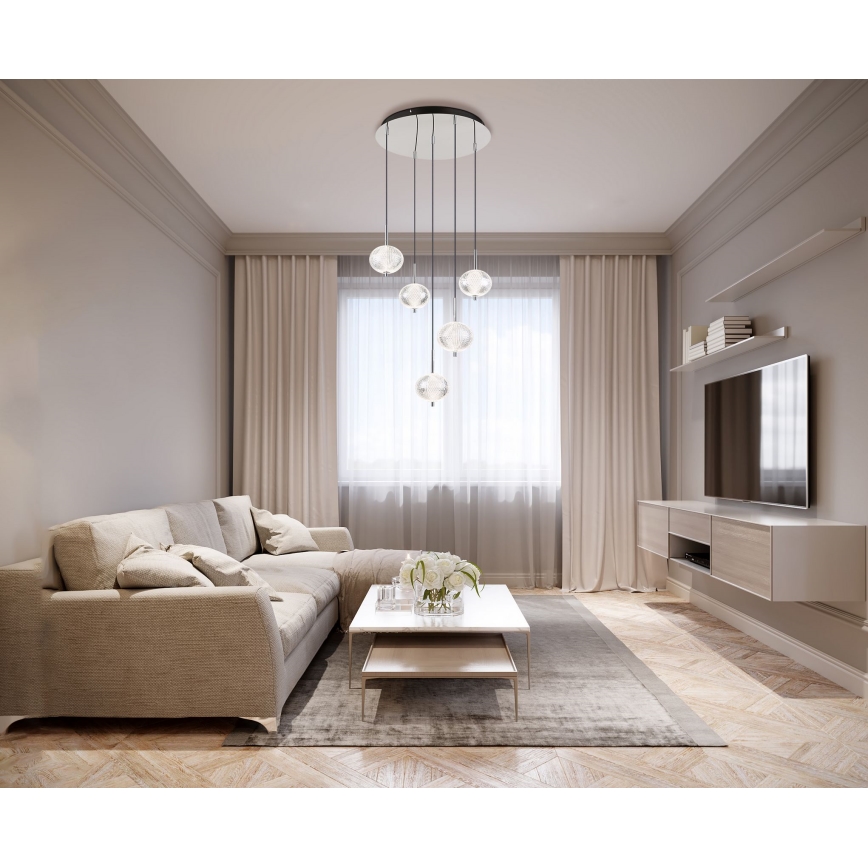 Globo - Lampadario LED a sospensione con filo 5xLED/6,6W/230V 3000/4500/6500K