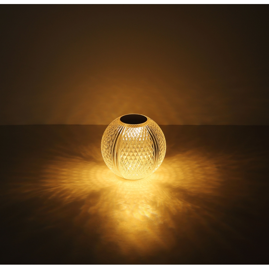 Globo - Lampada da tavolo LED dimmerabile con funzione Touch LED/2W/5V 1200 mAh USB limpido