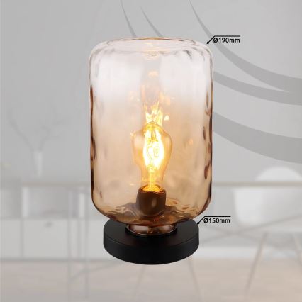 Globo - Lampada da tavolo 1xE27/60W/230V marrone