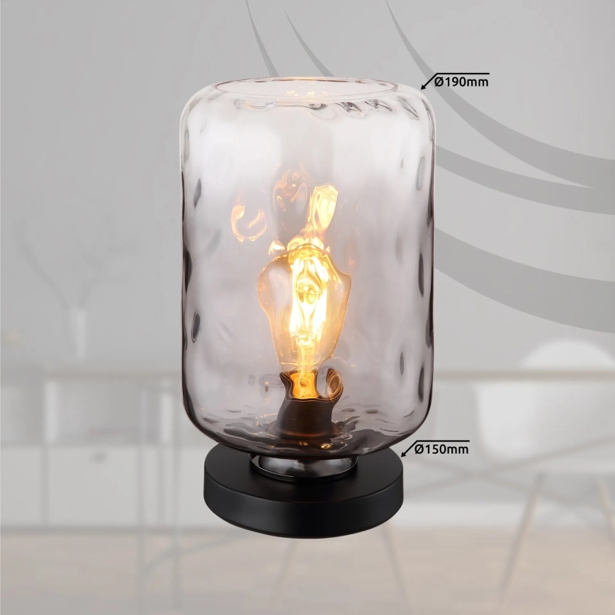 Globo - Lampada da tavolo 1xE27/60W/230V grigio