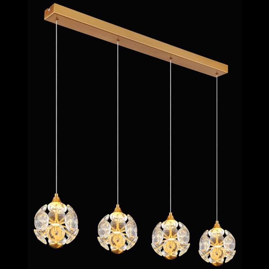 Globo - Lampadario LED sospeso su cavo LED/32W/230V 3000K dorato