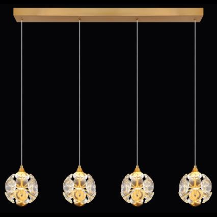 Globo - Lampadario LED sospeso su cavo LED/32W/230V 3000K dorato
